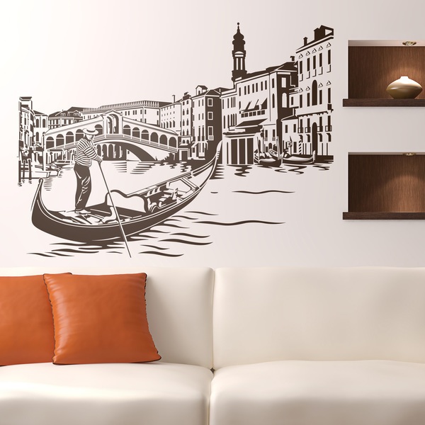 Wandtattoos: Rialto-Brücke in Venedig