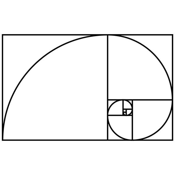 Wandtattoos: Fibonacci Spirale