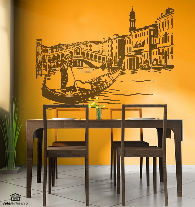 Wandtattoos: Rialto-Brücke in Venedig