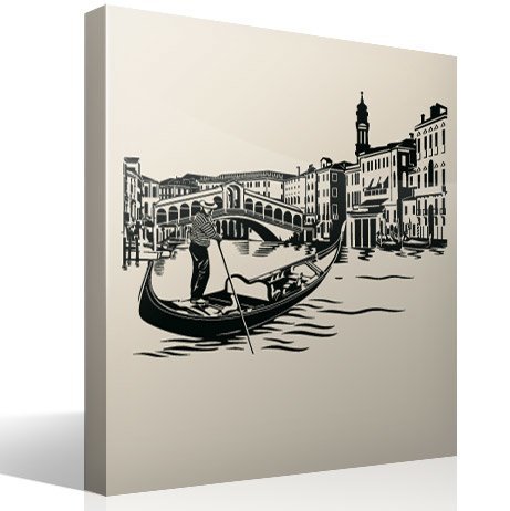 Wandtattoos: Rialto-Brücke in Venedig