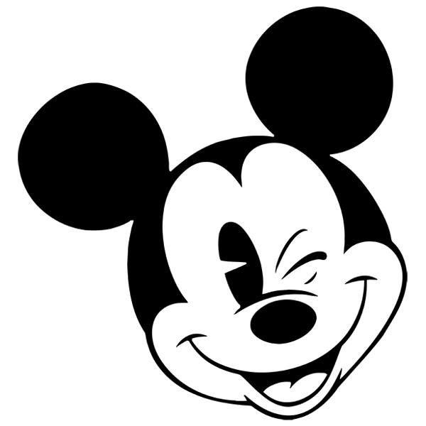 Kinderzimmer Wandtattoo: Mickey Mouse zwinkert das Auge