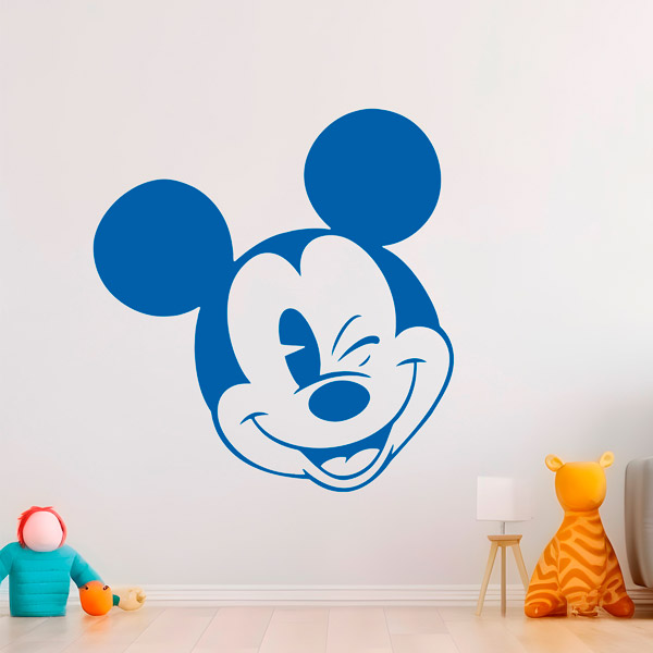 Kinderzimmer Wandtattoo: Mickey Mouse zwinkert das Auge