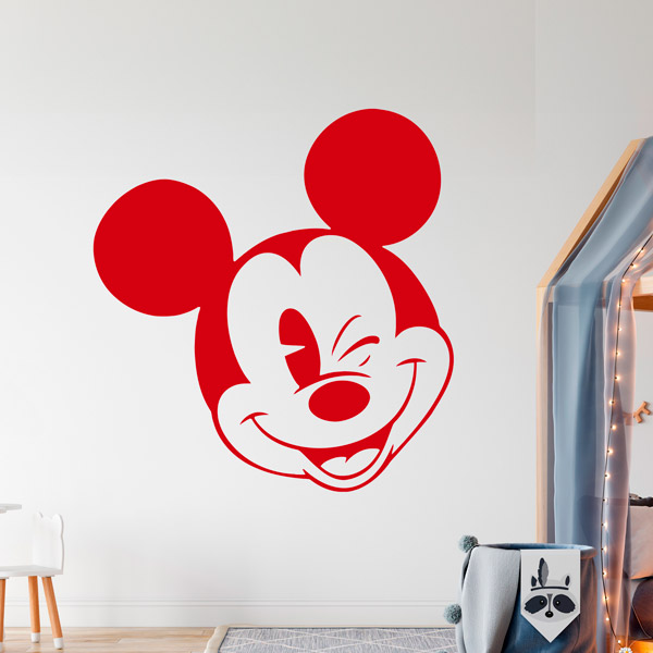 Kinderzimmer Wandtattoo: Mickey Mouse zwinkert das Auge