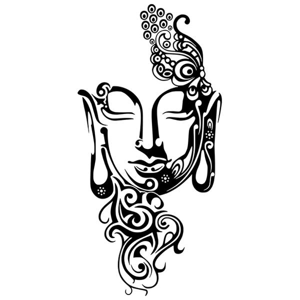 Wandtattoos: Buddha-Maske