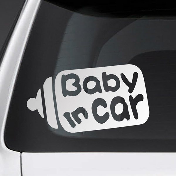 Aufkleber: Baby in car 0
