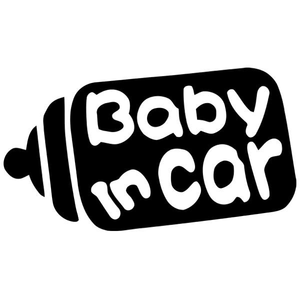 Aufkleber: Baby in car