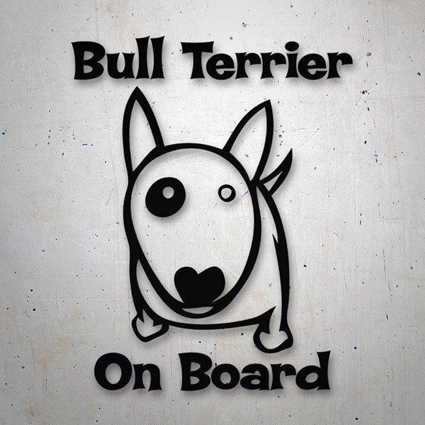 Aufkleber: Bull Terrier an Bord