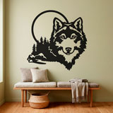 Wandtattoos: Wolf mit Vollmond 4