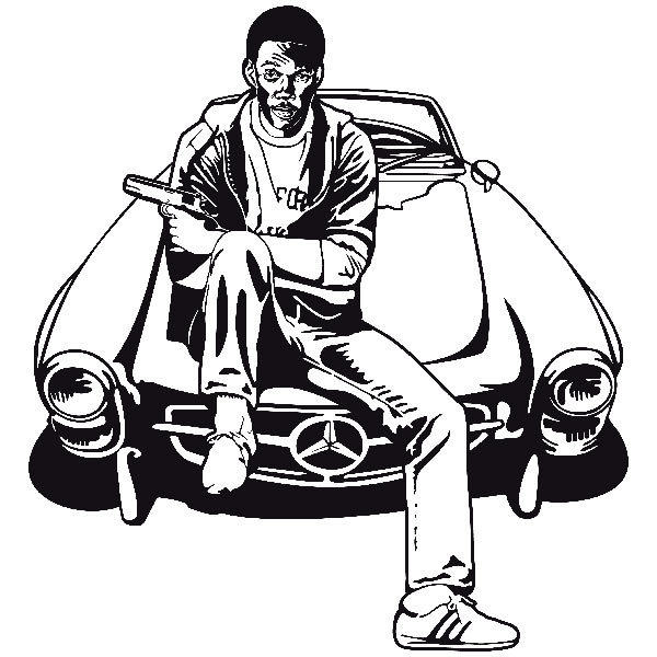 Wandtattoos: Eddie Murphy Beverly Hills Cop