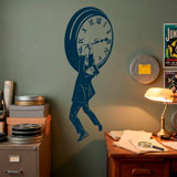 Wandtattoos: Harold Lloyd h&auml;ngt an der Uhr 12