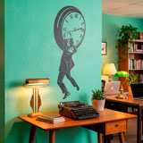 Wandtattoos: Harold Lloyd h&auml;ngt an der Uhr 17