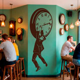 Wandtattoos: Harold Lloyd h&auml;ngt an der Uhr 10