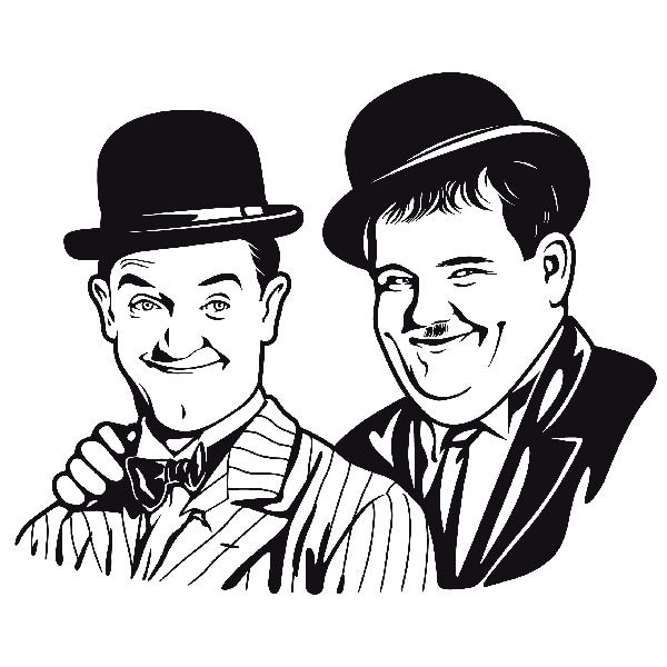 Wandtattoos: Laurel und Hardy