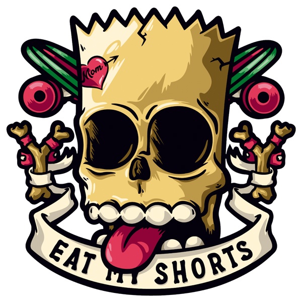 Wandtattoos: Simpson Eat my Shorts Bigger