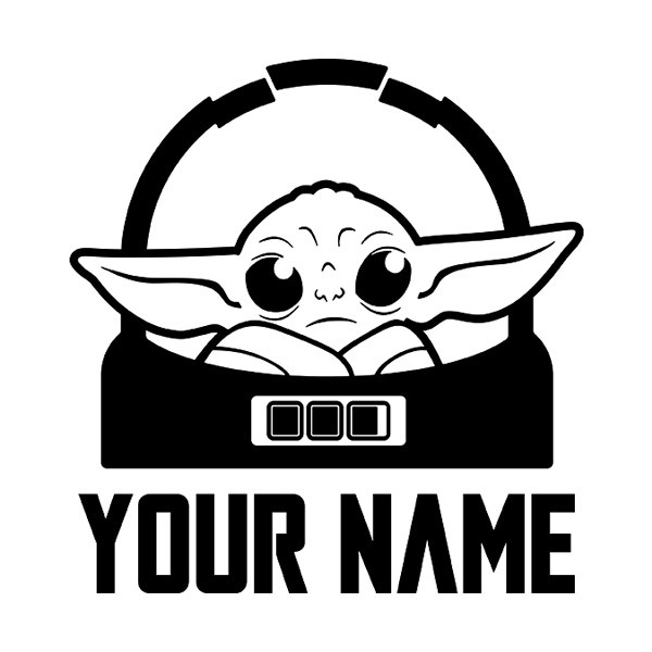 Wandtattoos: Baby Yoda maßgeschneidert