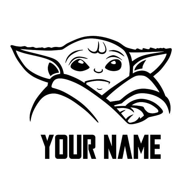 Wandtattoos: Baby Yoda individuelles Konzentrat
