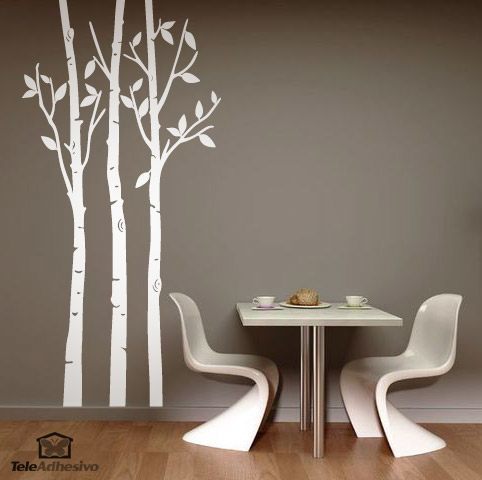Wandtattoos: Bäume im Wald im Herbst