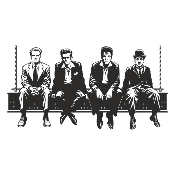 Wandtattoos: Brando, James Dean, Elvis, Chaplin