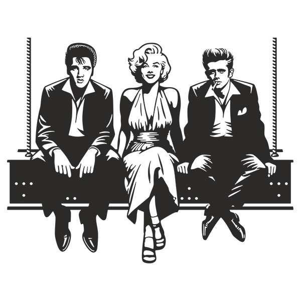 Wandtattoos: Elvis - Marilyn - James