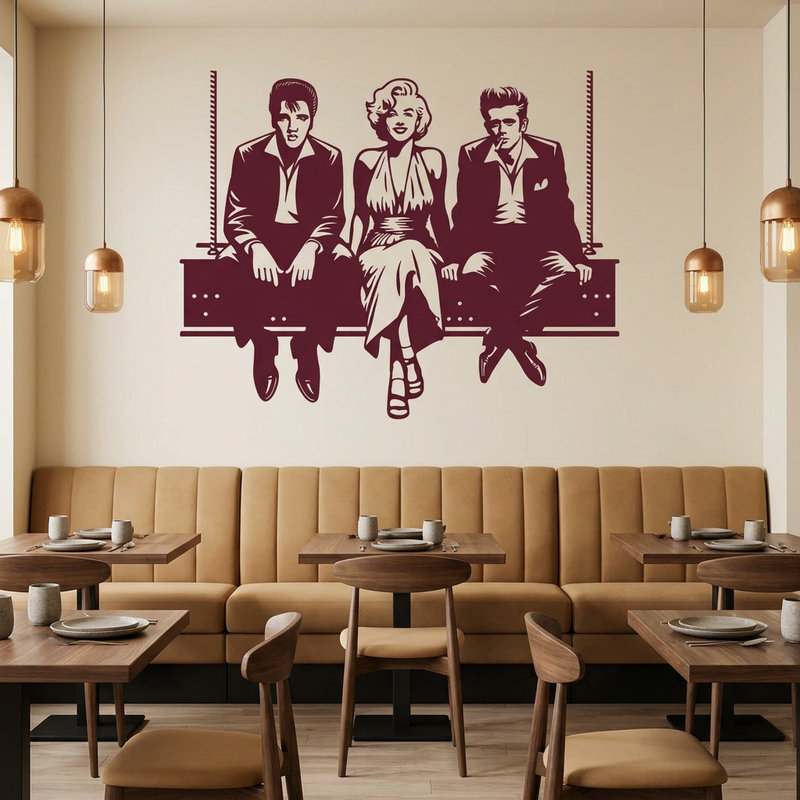 Wandtattoos: Elvis - Marilyn - James