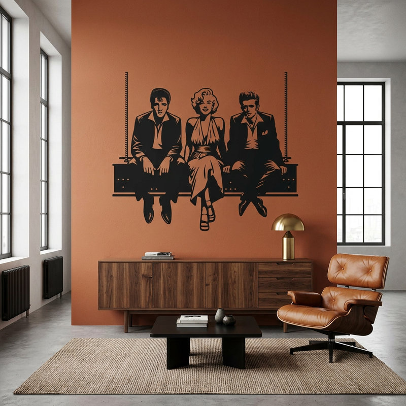 Wandtattoos: Elvis - Marilyn - James