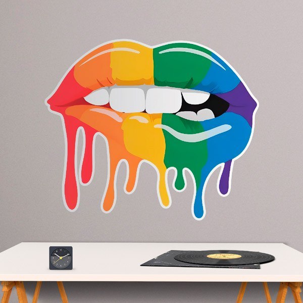 Wandtattoos: LGTBI-Lippen