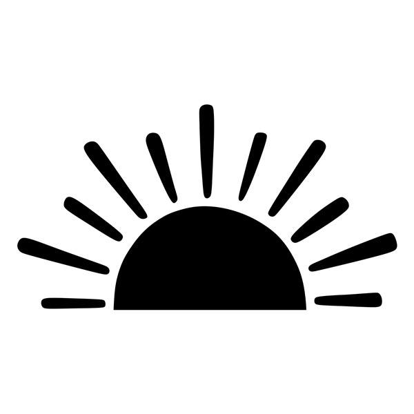 Wandtattoos: Dekorative halbe Sonne