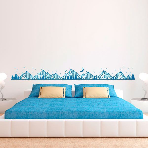 Wandtattoos: Berglandschaft bei Nacht