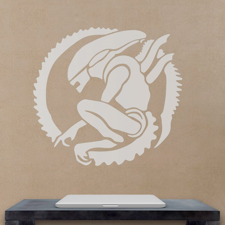 Wandtattoos: Alien-Figur in versteckter Position