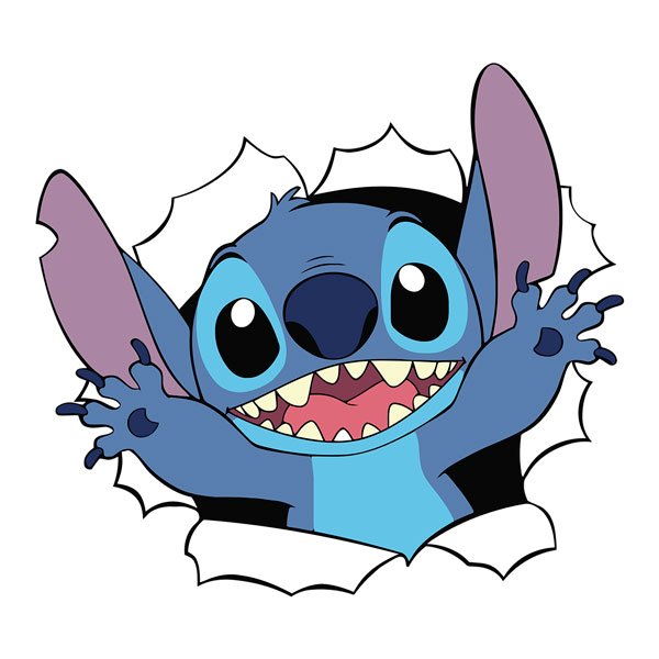 Kinderzimmer Wandtattoo: Stitch bricht durch die Wand