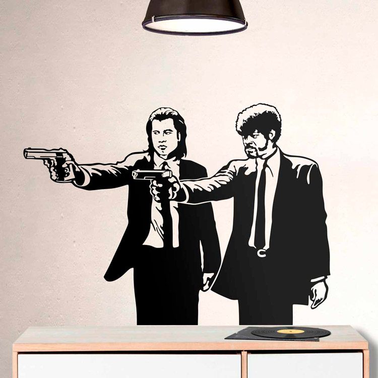 Wandtattoos: Jules und Vincent Vega in Pulp Fiction
