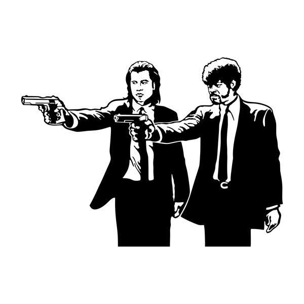Wandtattoos: Jules und Vincent Vega in Pulp Fiction