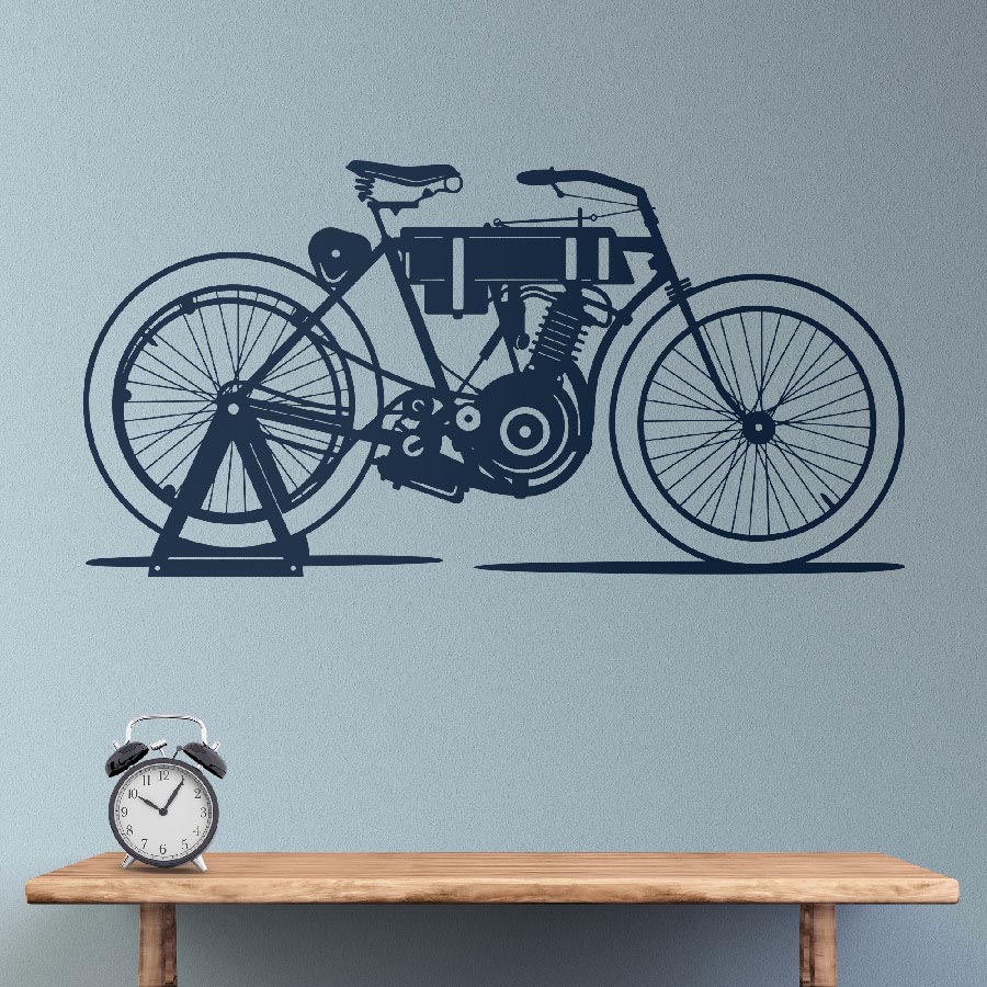 Wandtattoos: Altes Motorrad-Schema