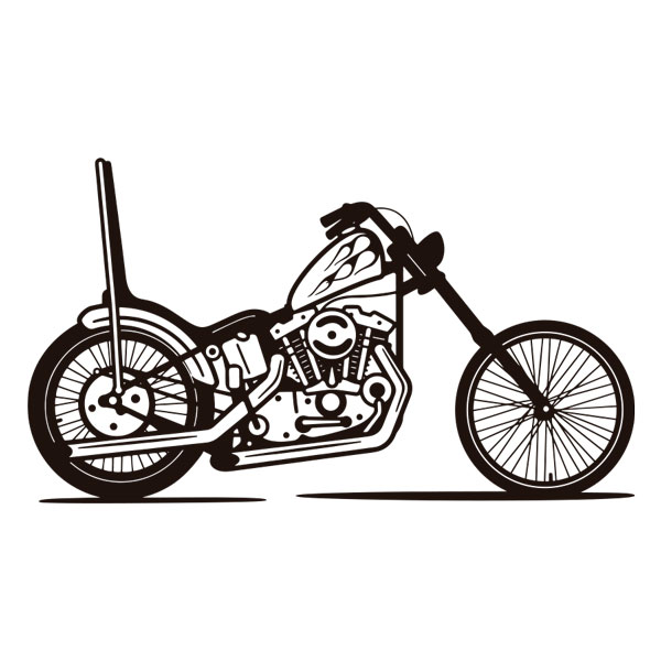 Wandtattoos: Klassisches Chopper Motorrad