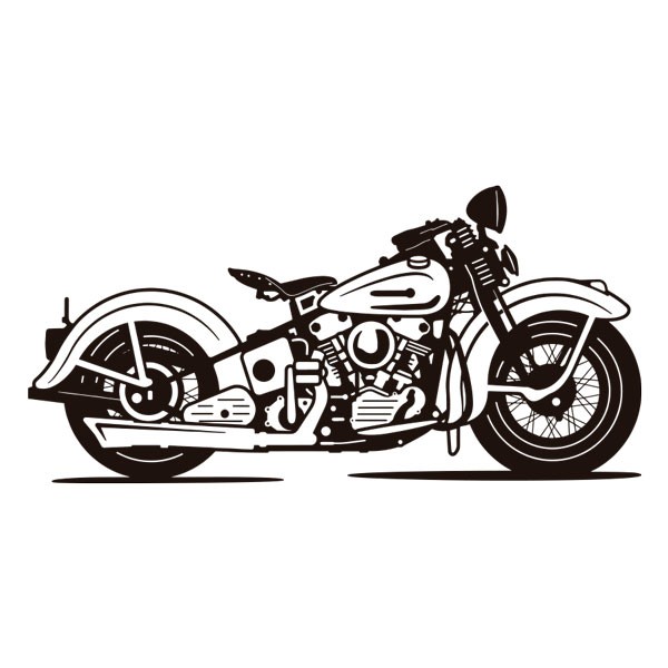 Wandtattoos: Klassisches Custom-Motorrad