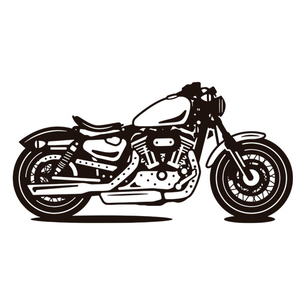 Wandtattoos: Klassische Harley-Davidson Motorrad
