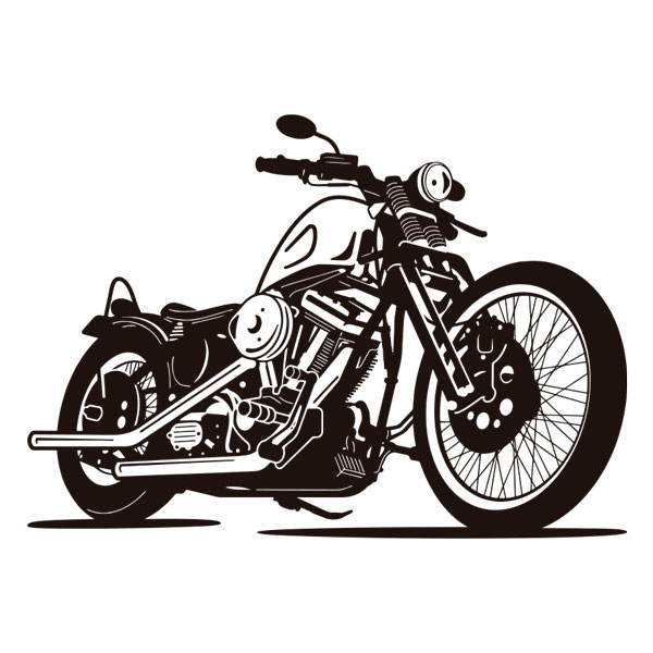 Wandtattoos: Klassisches Chopper Motorrad