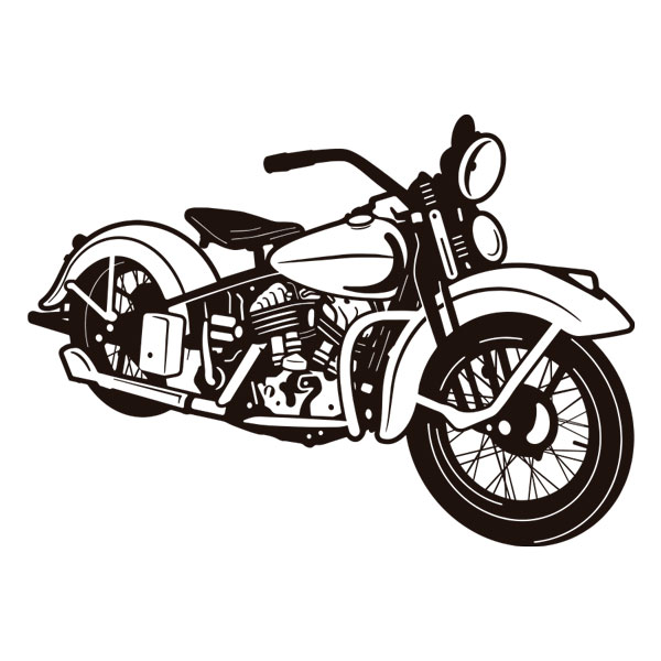 Wandtattoos: Klassisches Chopper-Motorrad