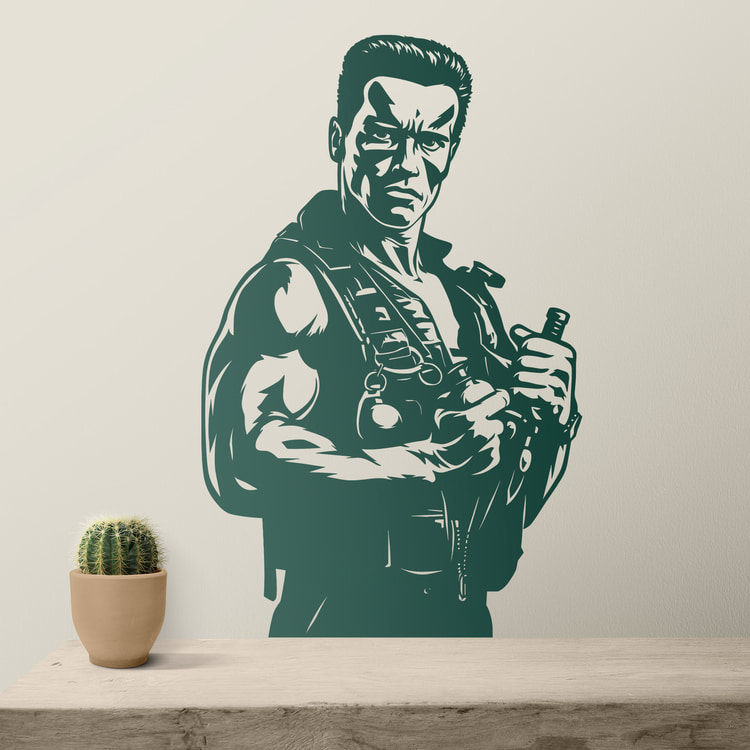 Wandtattoos: Arnold Schwarzenegger Commando