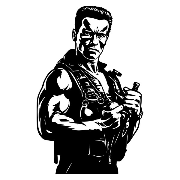 Wandtattoos: Arnold Schwarzenegger Commando