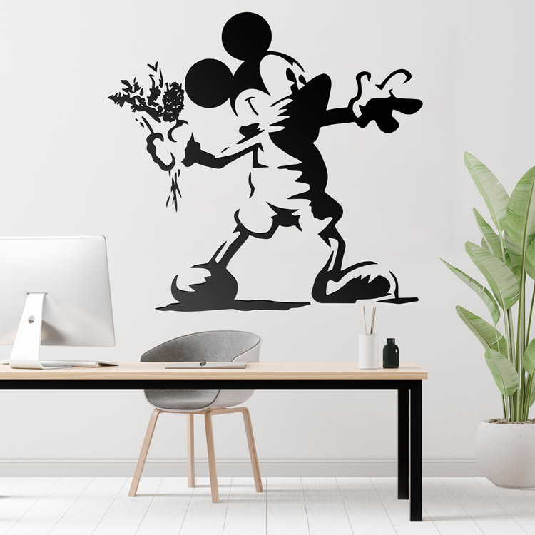 Wandtattoos: Mickey Mouse Banksy