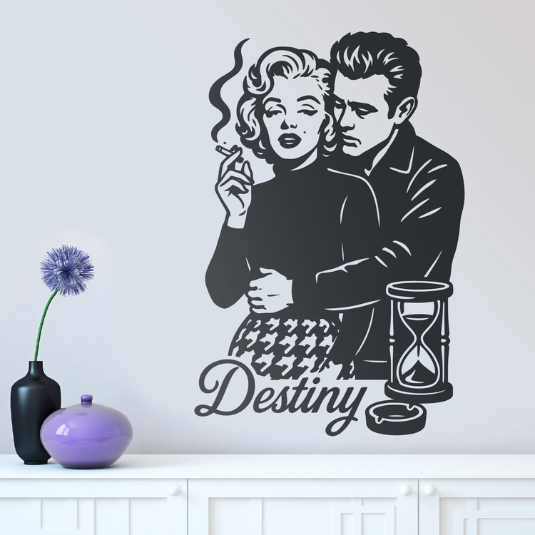 Wandtattoos: Marilyn Monroe James Dean Destiny