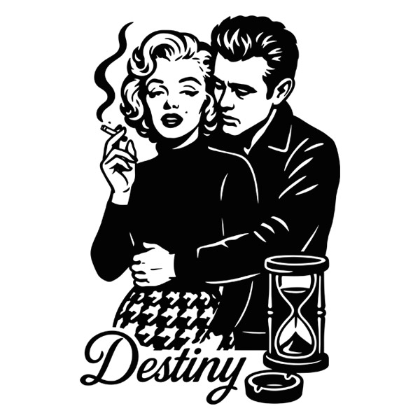 Wandtattoos: Marilyn Monroe James Dean Destiny