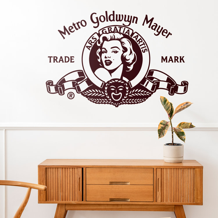 Wandtattoos: Wandtattoo MGM Logo Marilyn Monroe