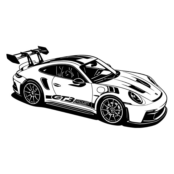Wandtattoos: Porsche 911 GT3 RS 991