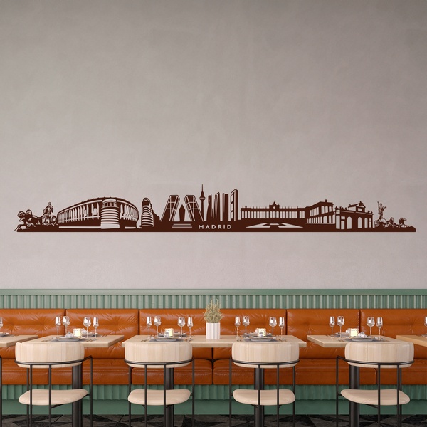 Wandtattoos: Skyline von Madrid