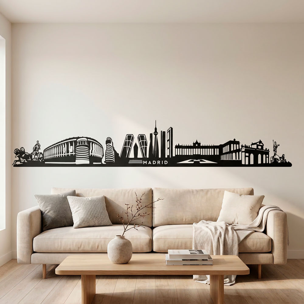 Wandtattoos: Skyline von Madrid
