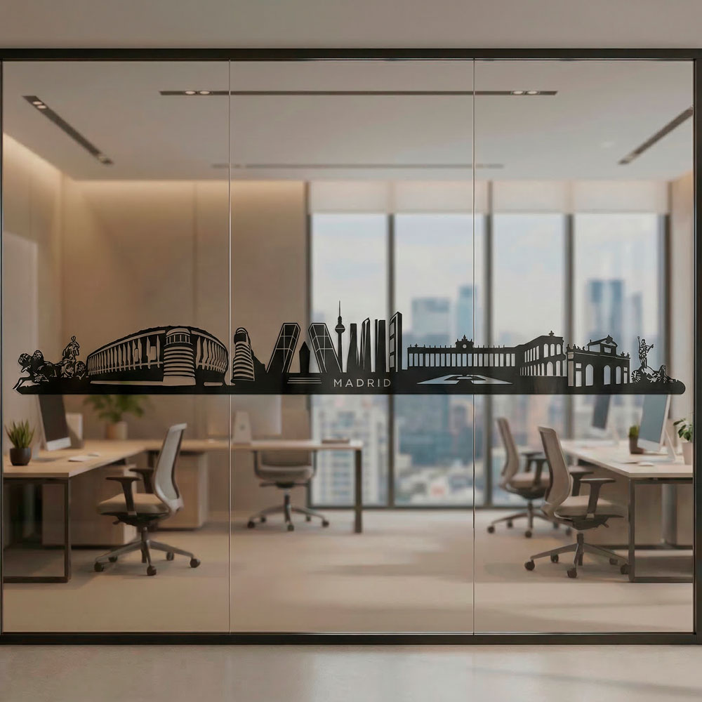 Wandtattoos: Skyline von Madrid