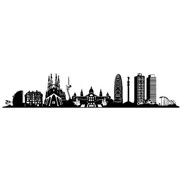 Wandtattoos: Barcelona Skyline