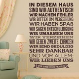 Wandtattoos: In diesem haus sind wir authentisch 2